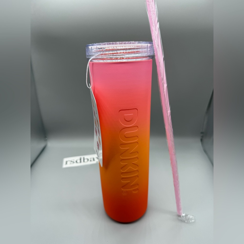 2025 DUNKIN' SUMMER FROSTED WATERCOLOR /ORANGE / 27 oz /NWT